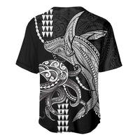 Kanaloa Aloha Hawaii Baseball Jersey Humpback Whale Octopus Tattoo Kakau Pattern