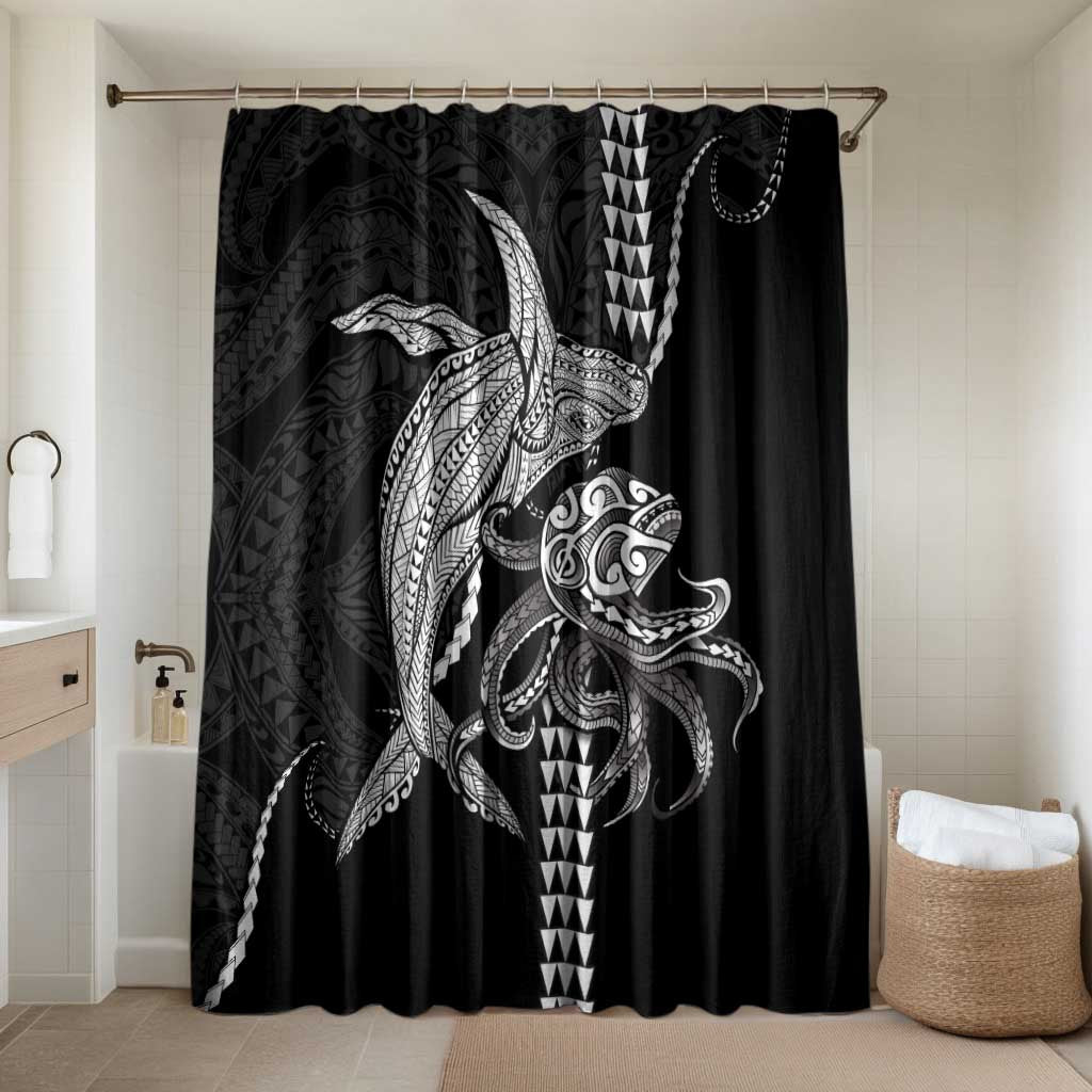 Kanaloa Aloha Hawaii Bathroom Set Humpback Whale Octopus Tattoo Kakau Pattern