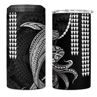 Kanaloa Aloha Hawaii 4 in 1 Can Cooler Tumbler Humpback Whale Octopus Tattoo Kakau Pattern
