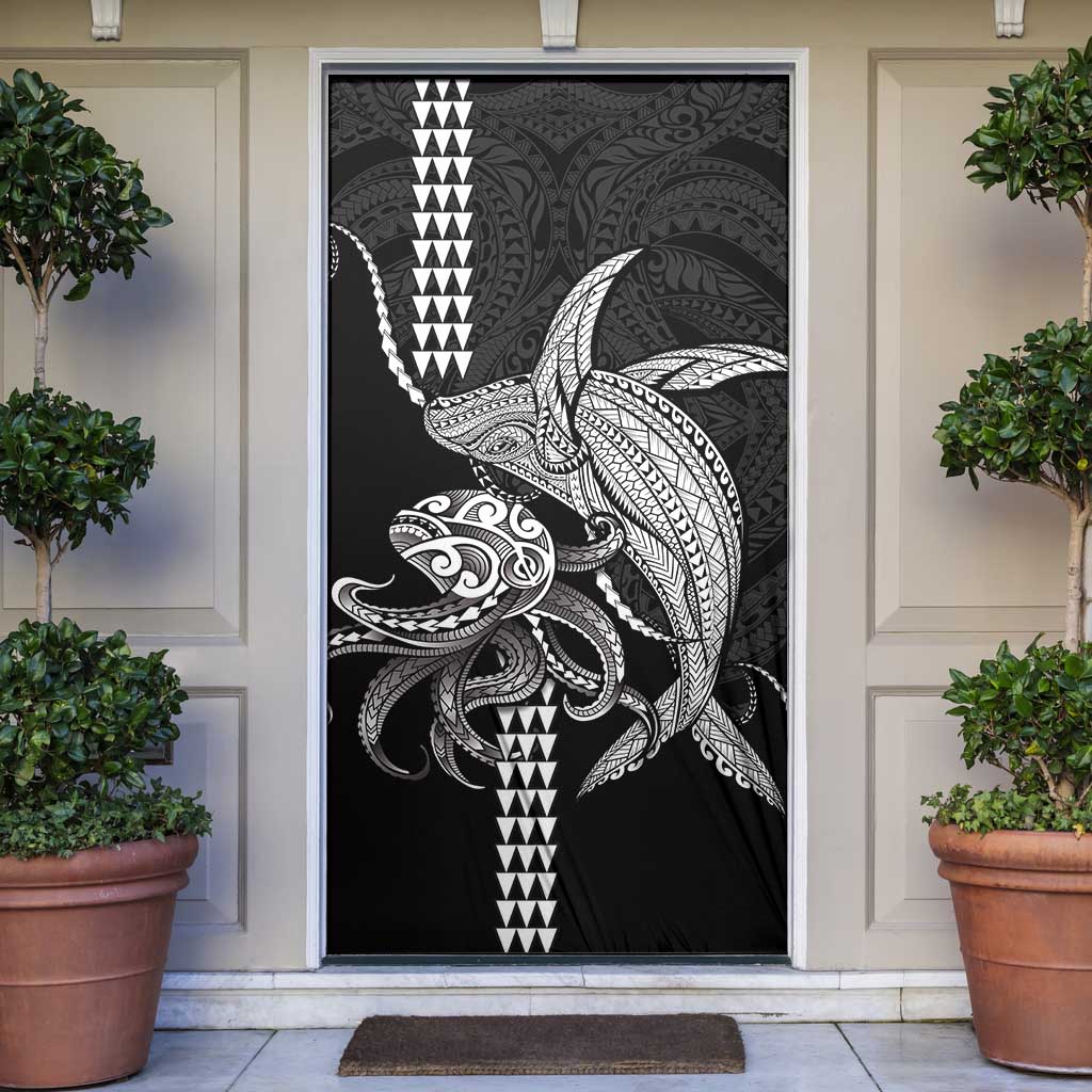 Kanaloa Aloha Hawaii Door Cover Humpback Whale Octopus Tattoo Kakau Pattern