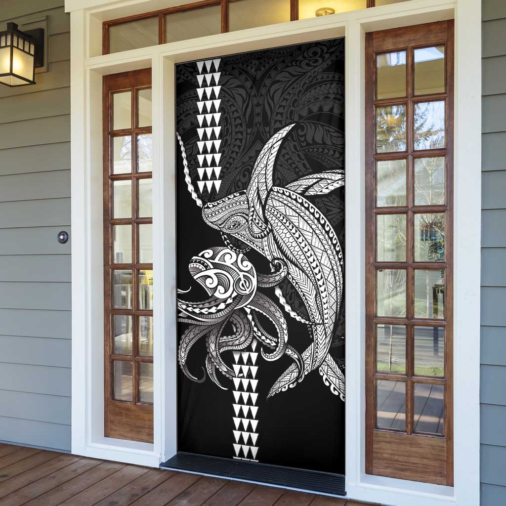 Kanaloa Aloha Hawaii Door Cover Humpback Whale Octopus Tattoo Kakau Pattern