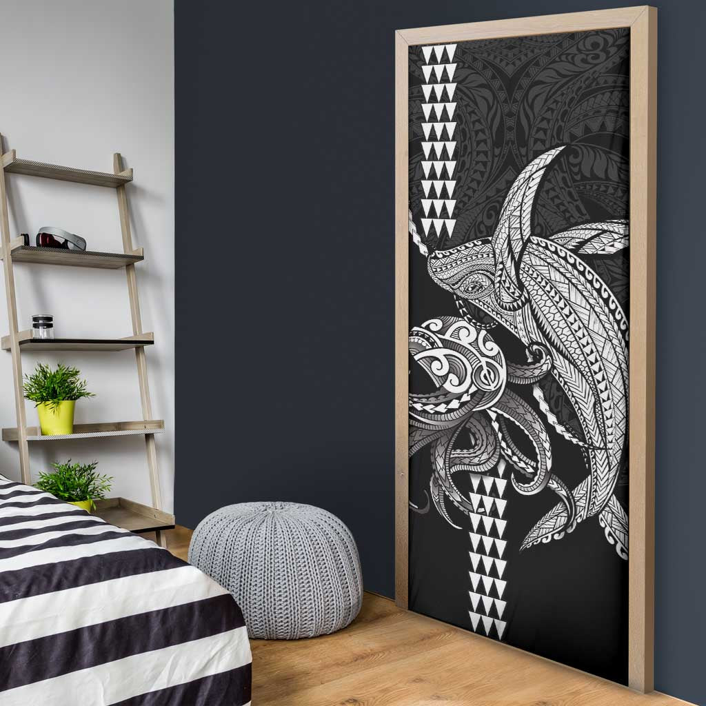 Kanaloa Aloha Hawaii Door Cover Humpback Whale Octopus Tattoo Kakau Pattern