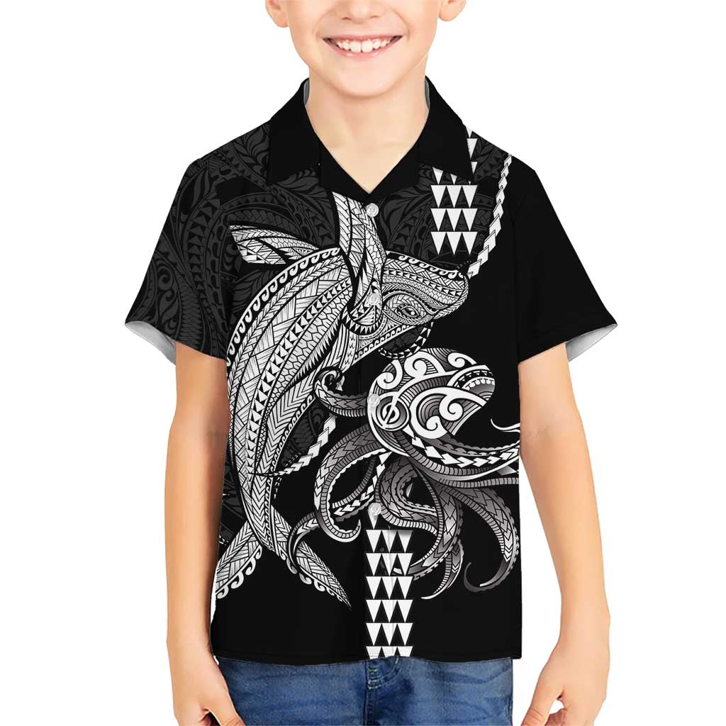 Kanaloa Aloha Hawaii Hawaiian Shirt Humpback Whale Octopus Tattoo Kakau Pattern