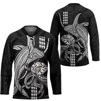 Kanaloa Aloha Hawaii Hockey Jersey Humpback Whale Octopus Tattoo Kakau Pattern