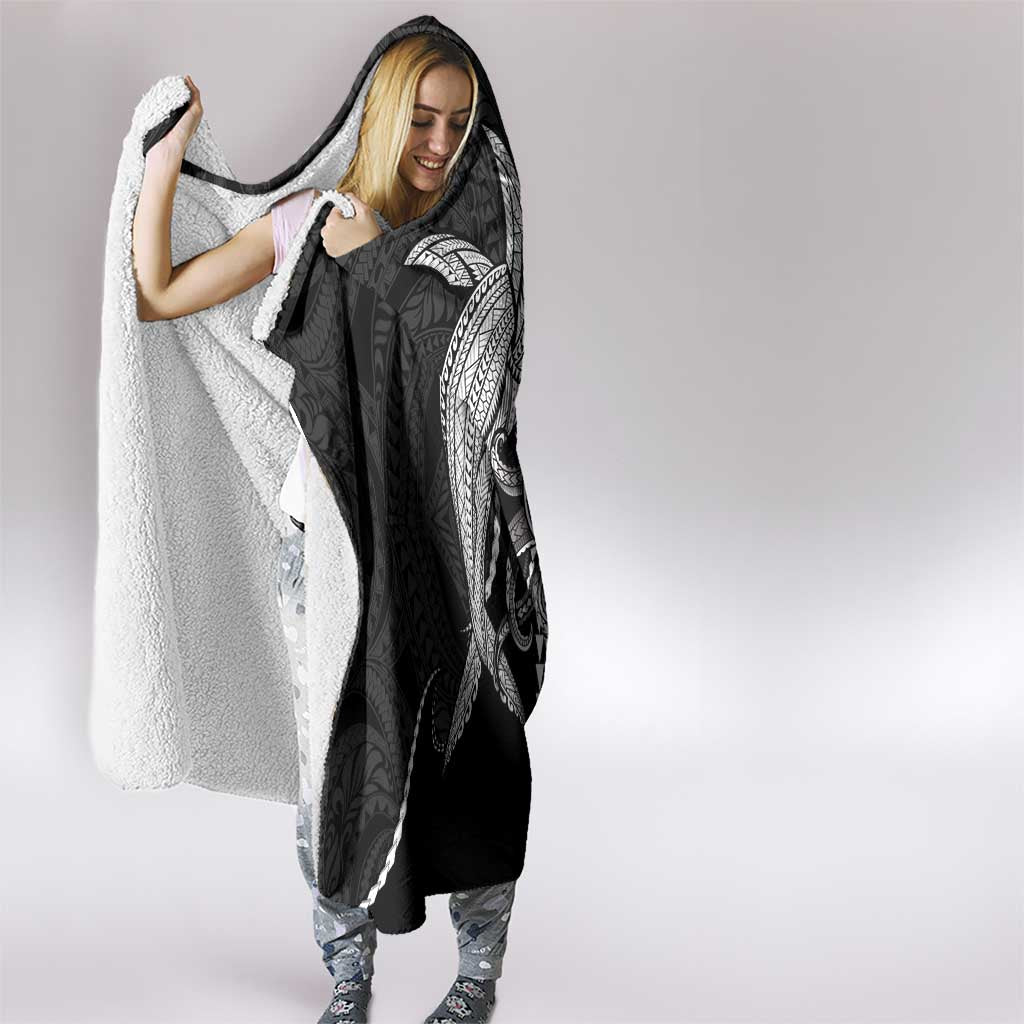 Kanaloa Aloha Hawaii Hooded Blanket Humpback Whale Octopus Tattoo Kakau Pattern LT14 - Polynesian Pride