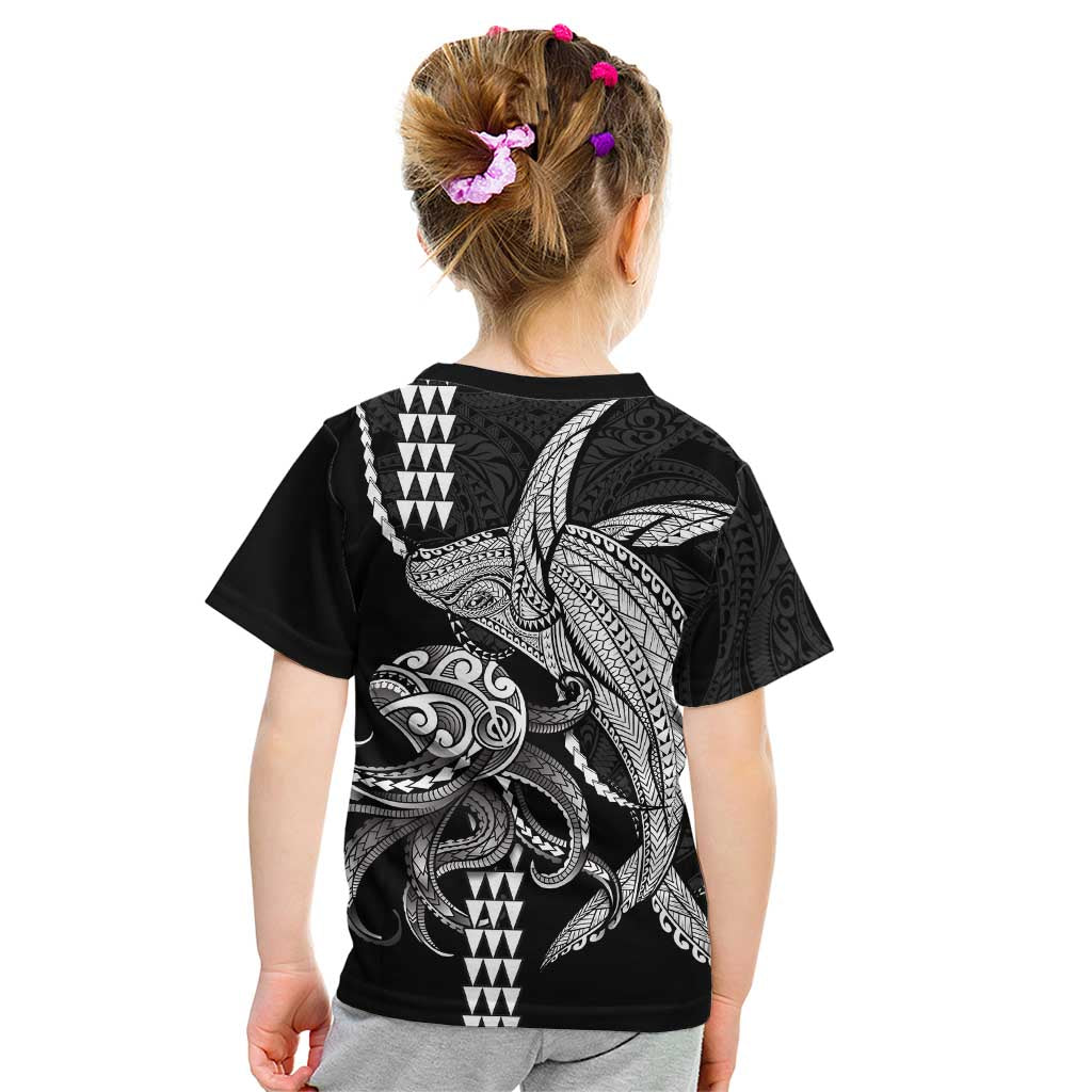 Kanaloa Aloha Hawaii Kid T Shirt Humpback Whale Octopus Tattoo Kakau Pattern