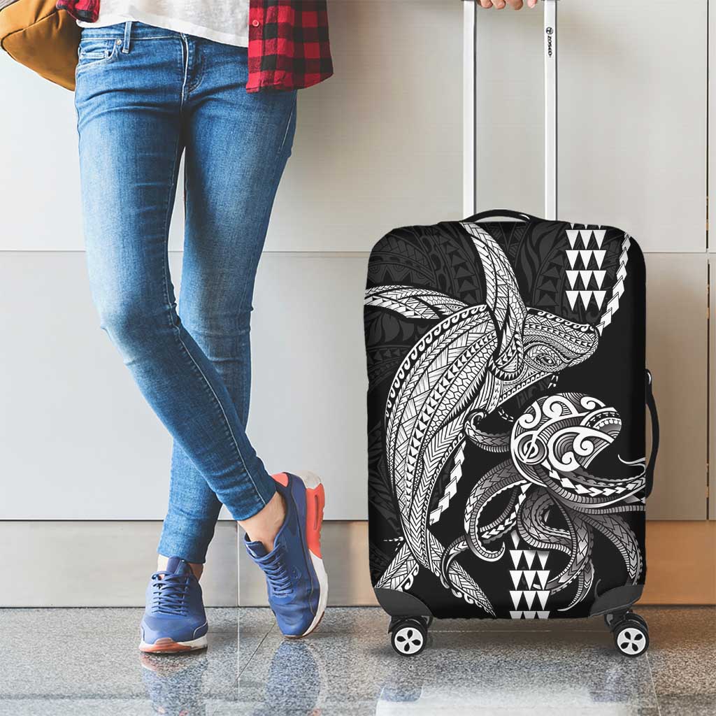Kanaloa Aloha Hawaii Luggage Cover Humpback Whale Octopus Tattoo Kakau Pattern