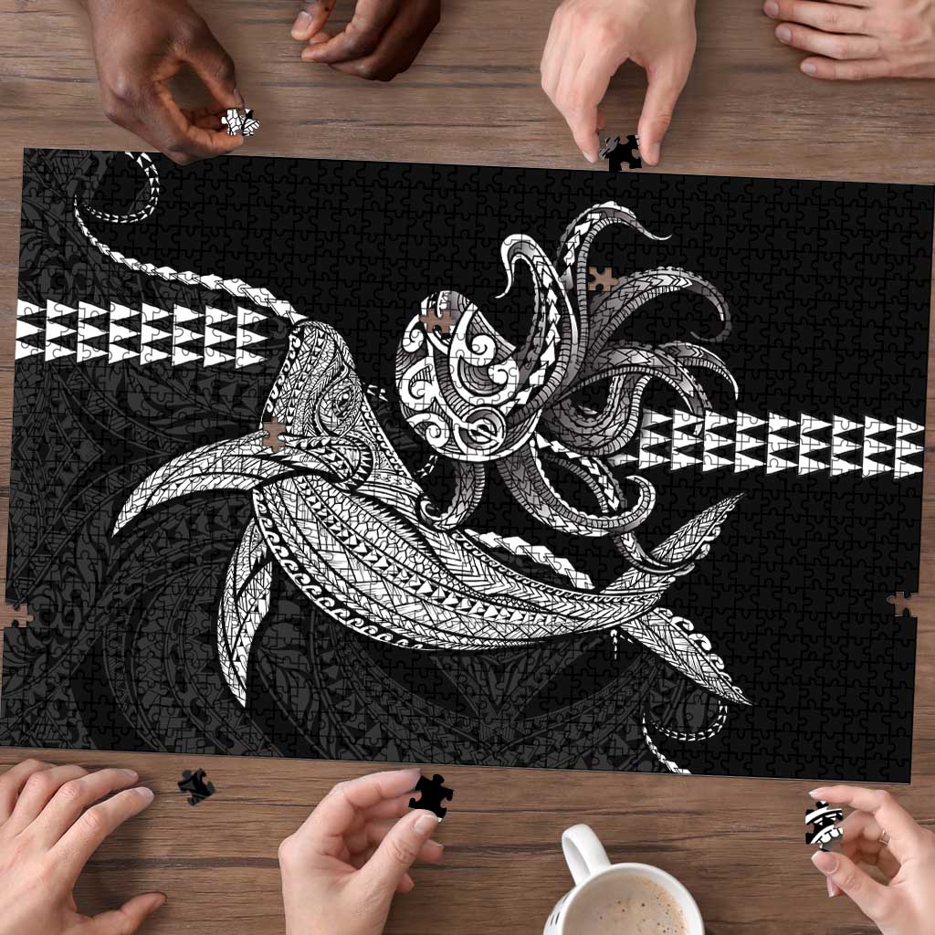 Kanaloa Aloha Hawaii Puzzle Humpback Whale Octopus Tattoo Kakau Pattern
