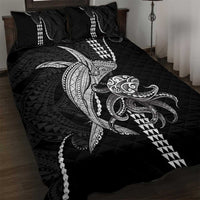Kanaloa Aloha Hawaii Quilt Bed Set Humpback Whale Octopus Tattoo Kakau Pattern