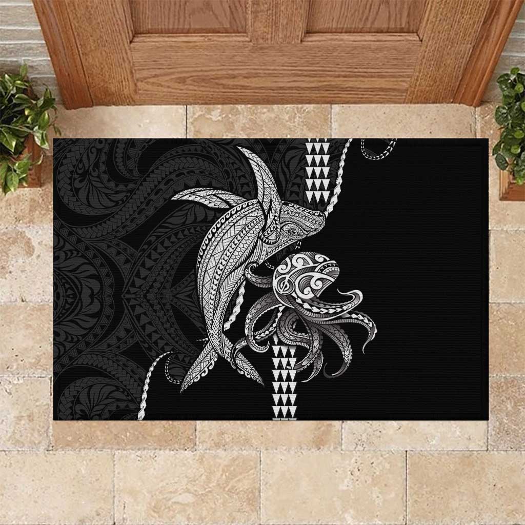 Kanaloa Aloha Hawaii Rubber Doormat Humpback Whale Octopus Tattoo Kakau Pattern