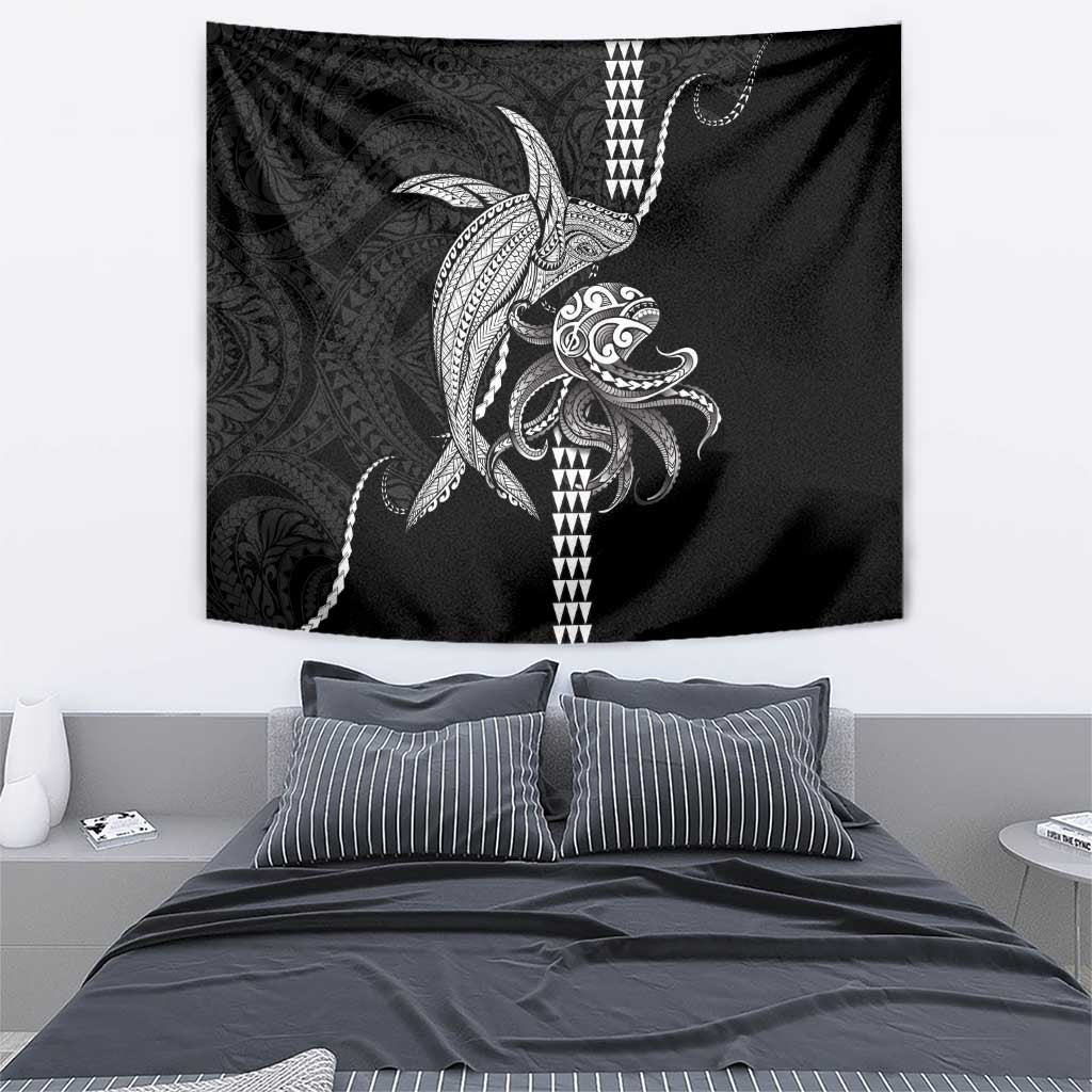 Kanaloa Aloha Hawaii Tapestry Humpback Whale Octopus Tattoo Kakau Pattern