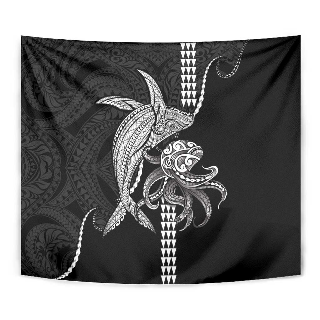 Kanaloa Aloha Hawaii Tapestry Humpback Whale Octopus Tattoo Kakau Pattern