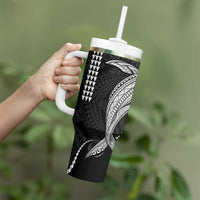 Kanaloa Aloha Hawaii Tumbler With Handle Humpback Whale Octopus Tattoo Kakau Pattern