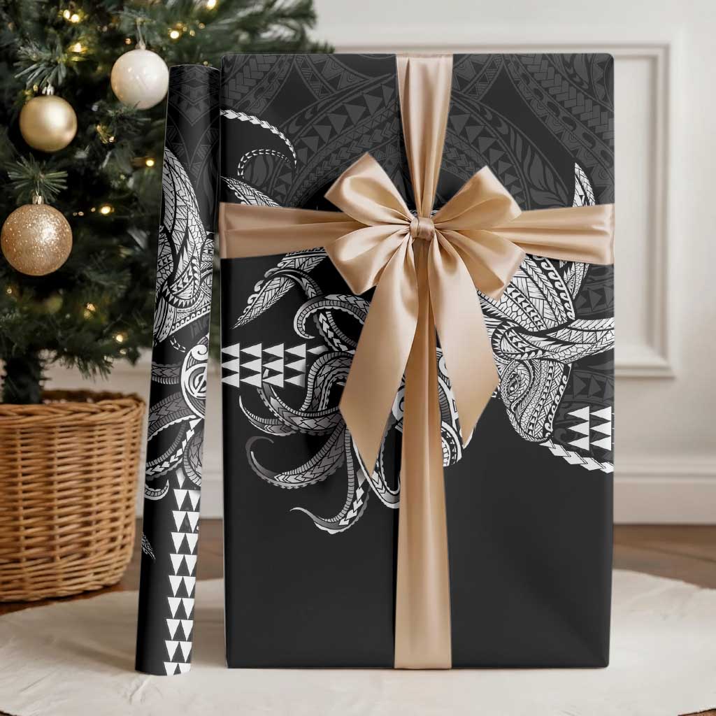 Kanaloa Aloha Hawaii Wrapping Paper Humpback Whale Octopus Tattoo Kakau Pattern