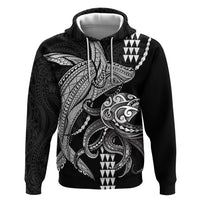 Kanaloa Aloha Hawaii Zip Hoodie Humpback Whale Octopus Tattoo Kakau Pattern