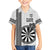 Personalised Fiji Darts Kid Hawaiian Shirt Fijian Tapa Pattern - White