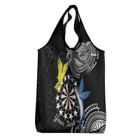 Cook Islands Darts Grocery Bag Kuki Airani Tribal Pattern