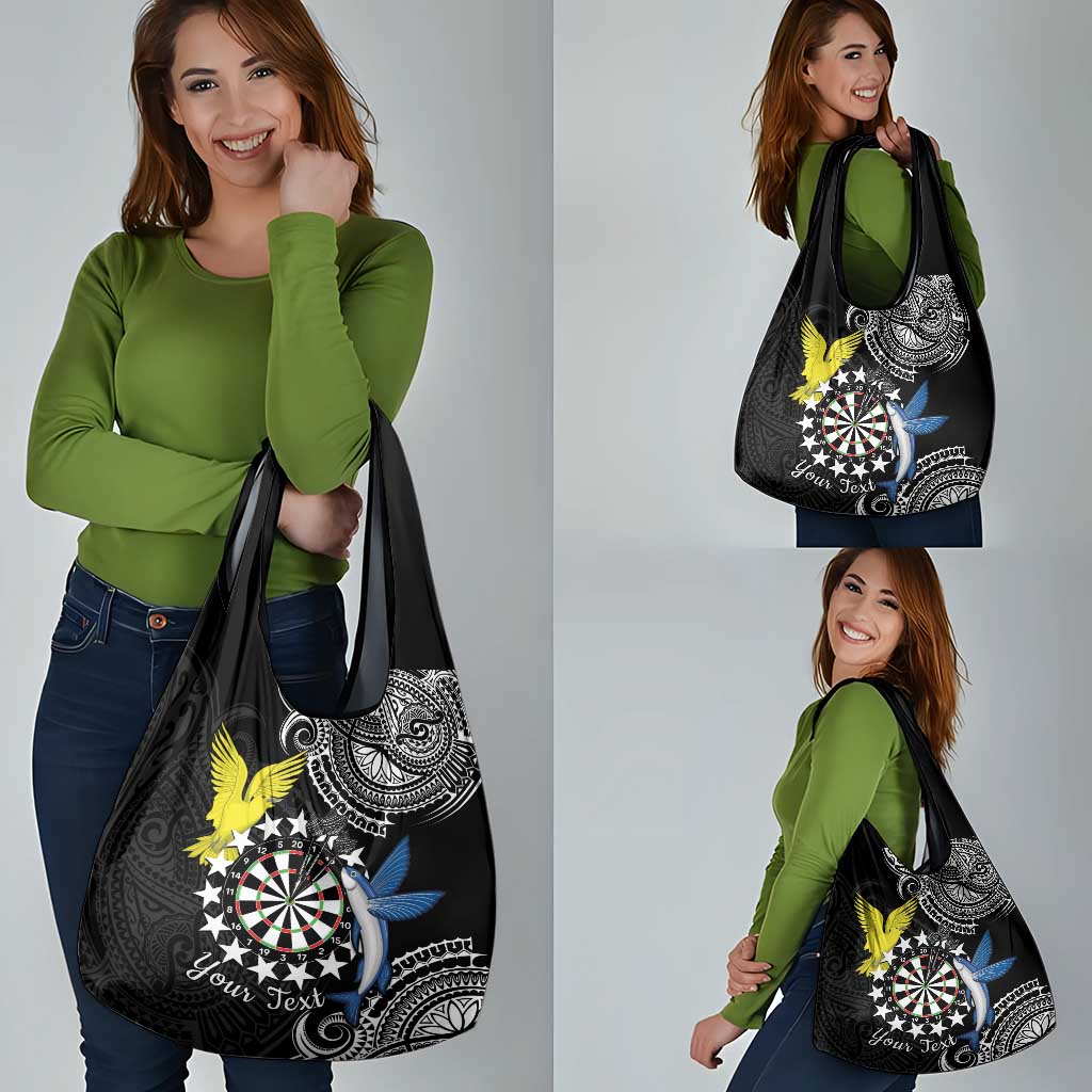 Cook Islands Darts Grocery Bag Kuki Airani Tribal Pattern