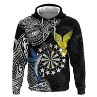 Personalised Cook Islands Darts Zip Hoodie Kuki Airani Tribal Pattern