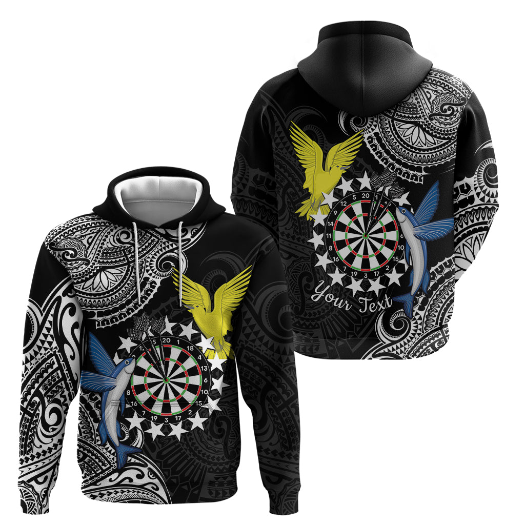 Personalised Cook Islands Darts Zip Hoodie Kuki Airani Tribal Pattern