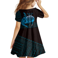 Aloha Hawaii Darts Family Matching Tank Maxi Dress and Hawaiian Shirt Dart Board With Polynesian Shark - Blue