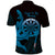 Aloha Hawaii Darts Polo Shirt Dart Board With Polynesian Shark - Blue