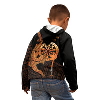 Aloha Hawaii Darts Kid Hoodie Dart Board With Polynesian Shark - Gold LT14 - Polynesian Pride