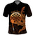 Aloha Hawaii Darts Polo Shirt Dart Board With Polynesian Shark - Gold