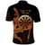 Aloha Hawaii Darts Polo Shirt Dart Board With Polynesian Shark - Gold