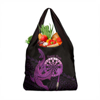 Aloha Hawaii Darts Grocery Bag Dart Board With Polynesian Shark - Purple