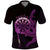 Aloha Hawaii Darts Polo Shirt Dart Board With Polynesian Shark - Purple