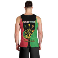 Personalised Vanuatu Darts Men Tank Top Happiness Is A Tight Threesome Sand Drawing Art
