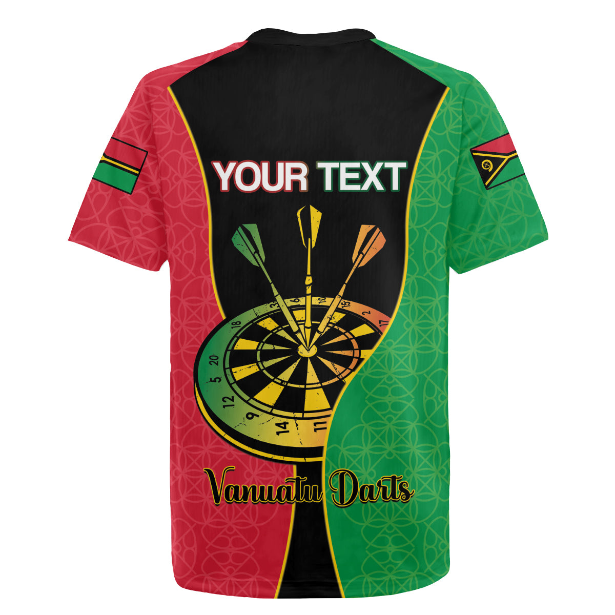 Personalised Vanuatu Darts Rugby Jersey Happiness Is A Tight Threesome Sand Drawing Art
