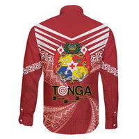 Tonga Darts Family Matching Long Sleeve Bodycon Dress and Hawaiian Shirt Tongan Ngatu Pattern