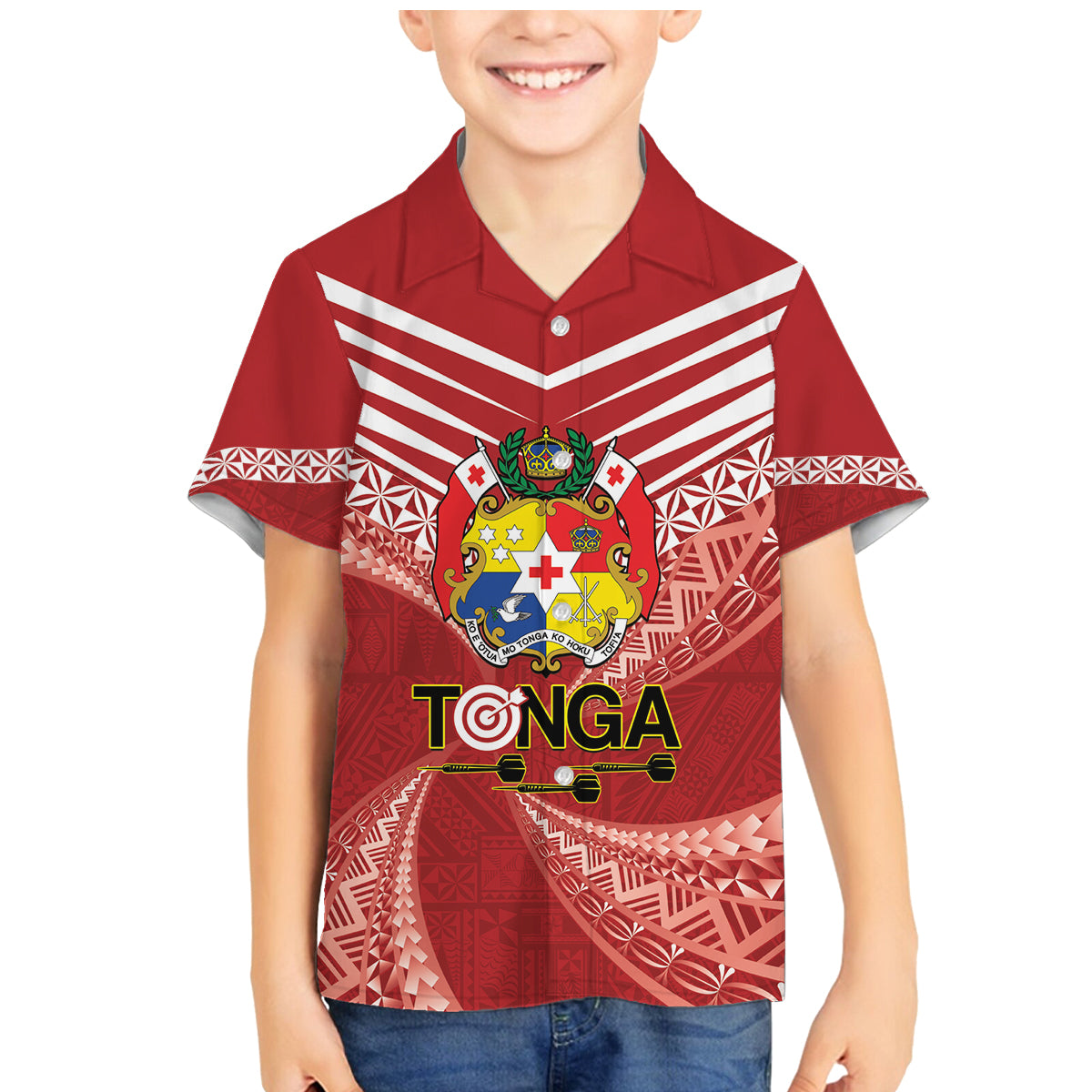 Tonga Darts Family Matching Mermaid Dress and Hawaiian Shirt Tongan Ngatu Pattern