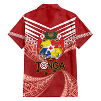 Tonga Darts Family Matching Off Shoulder Maxi Dress and Hawaiian Shirt Tongan Ngatu Pattern