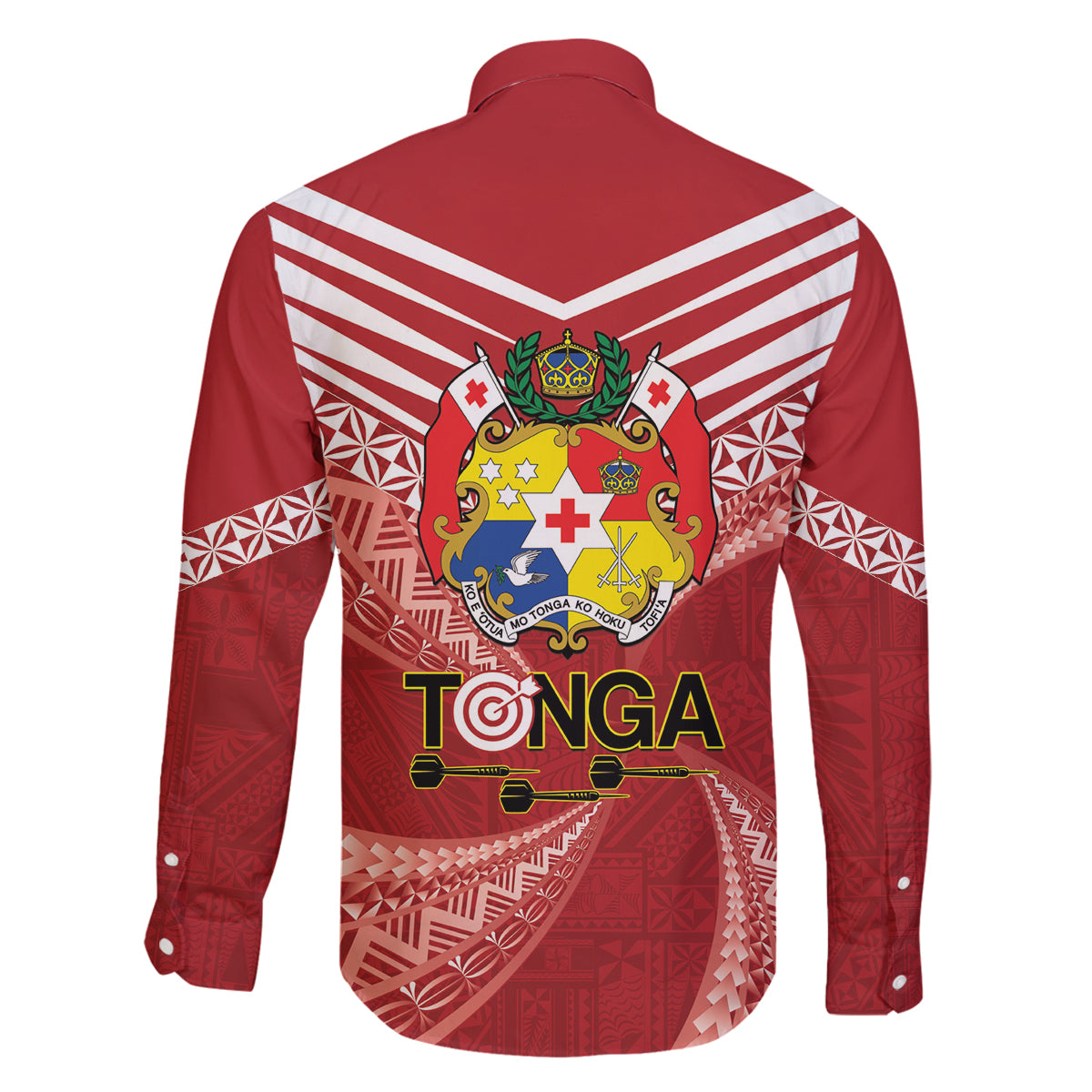 Tonga Darts Family Matching Tank Maxi Dress and Hawaiian Shirt Tongan Ngatu Pattern