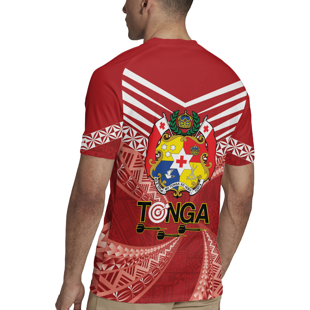 Tonga Darts Rugby Jersey Tongan Ngatu Pattern