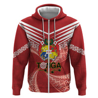 Tonga Darts Zip Hoodie Tongan Ngatu Pattern