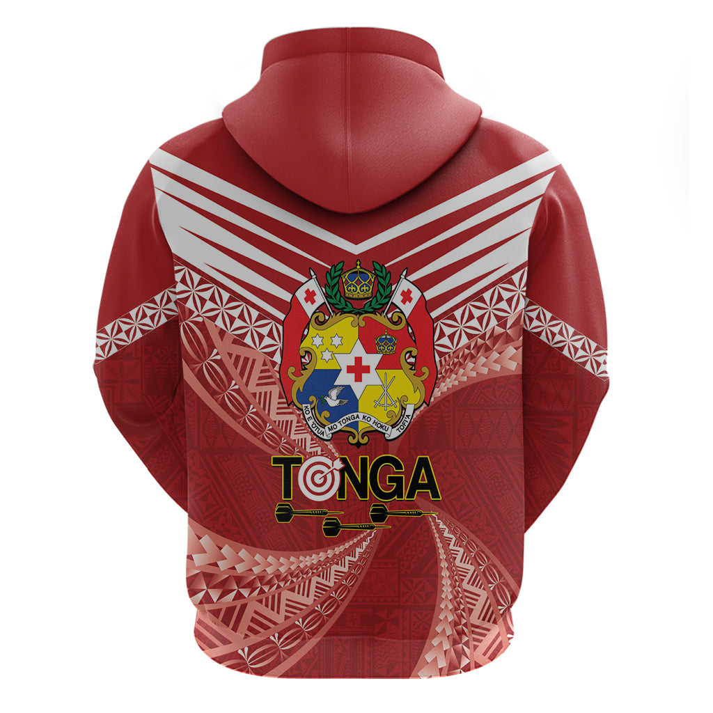 Tonga Darts Zip Hoodie Tongan Ngatu Pattern