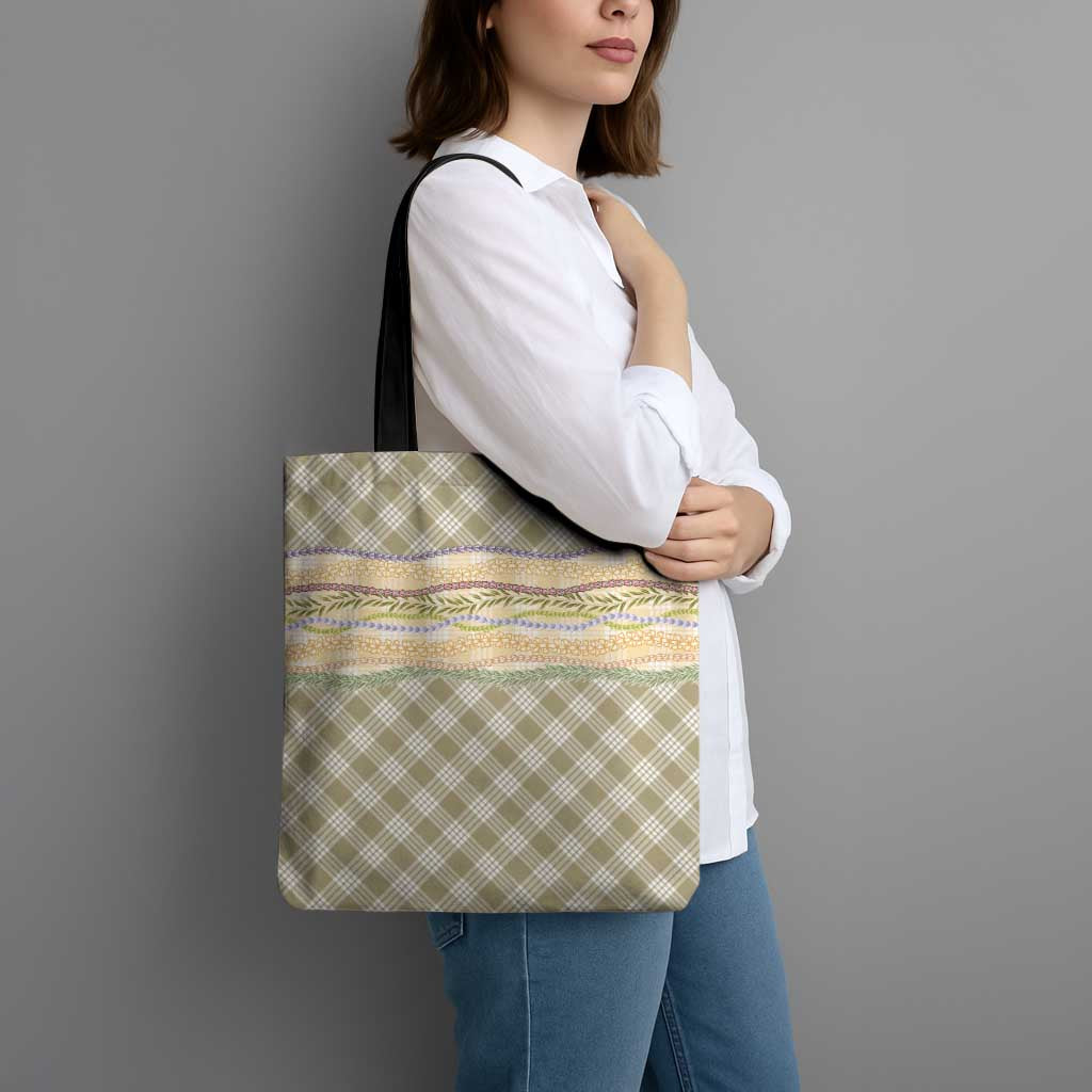 Khaki Palaka Hawaii Leis Elegant Vibes Tote Bag