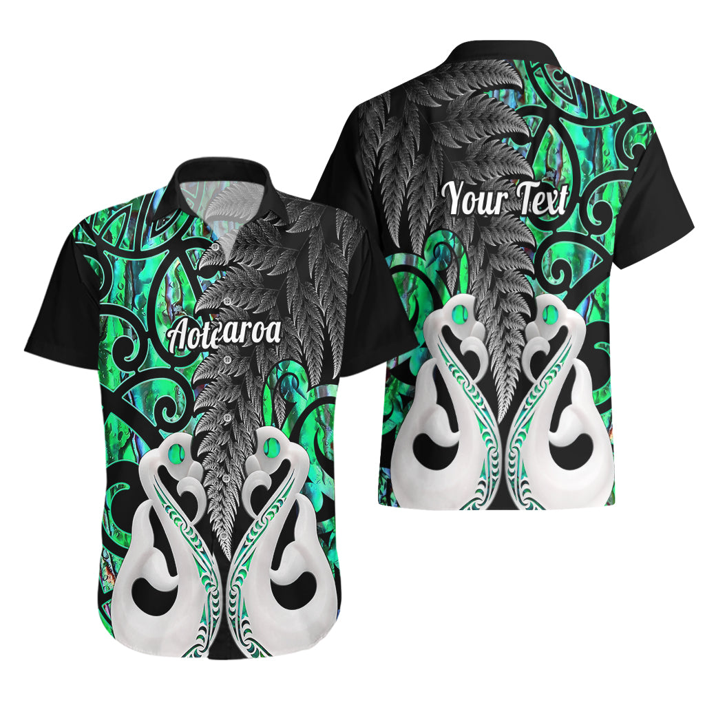 Personalised New Zealand Hawaiian Shirt Te Manaia Mangopare Maori And Fern Green Style LT14 - Polynesian Pride