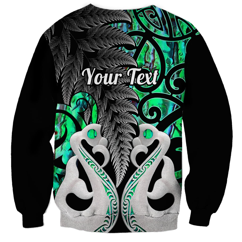 Personalised New Zealand Sweatshirt Te Manaia Mangopare Maori And Fern Green Style LT14 - Polynesian Pride