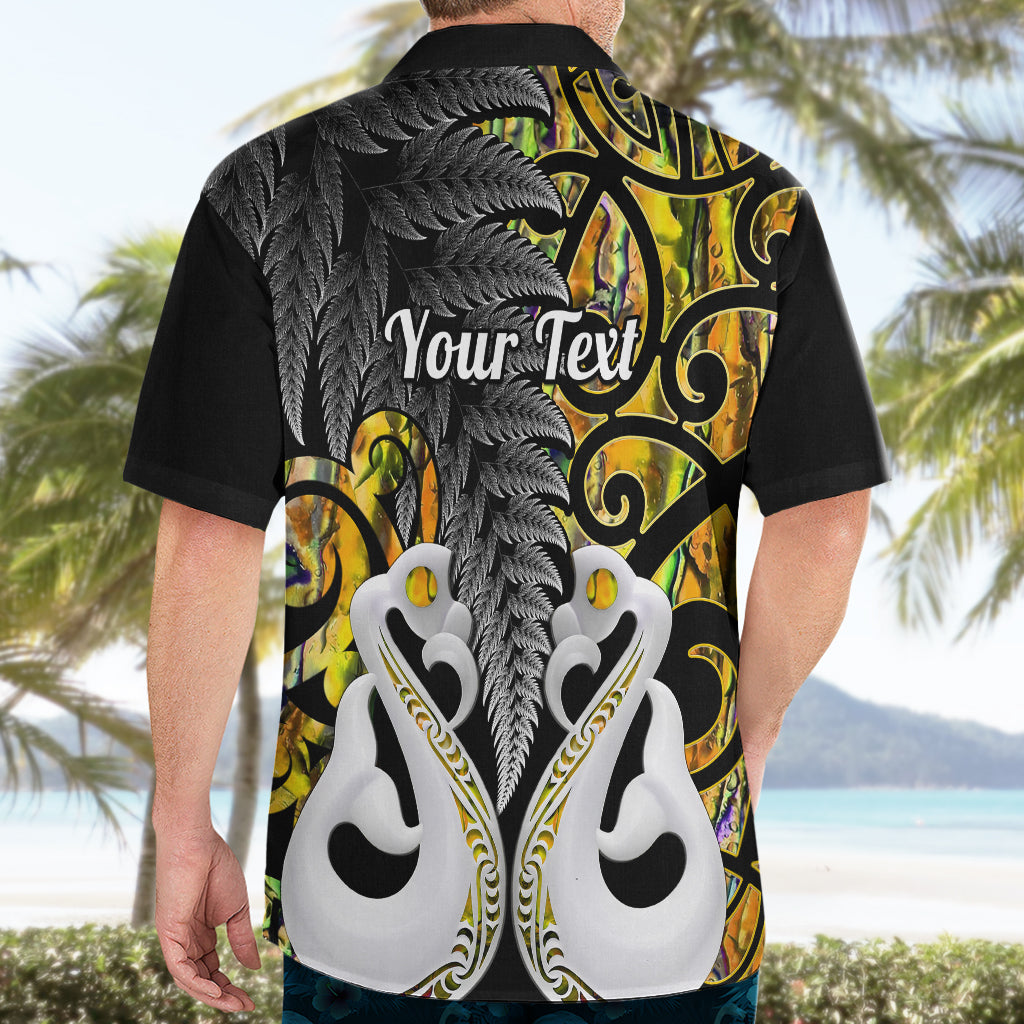 Personalised New Zealand Hawaiian Shirt Te Manaia Mangopare Maori And Fern Gold Style LT14 - Polynesian Pride