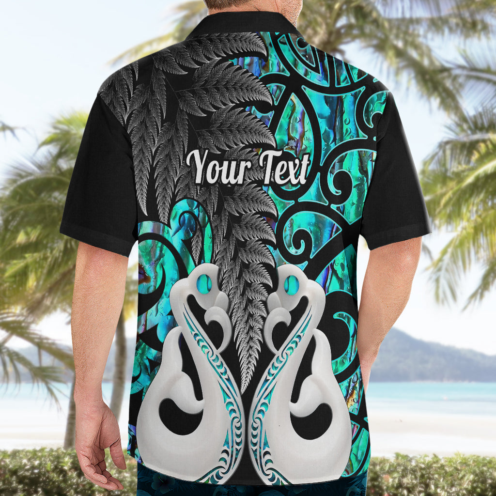 Personalised New Zealand Hawaiian Shirt Te Manaia Mangopare Maori And Fern Turquoise Style LT14 - Polynesian Pride