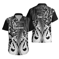 Personalised New Zealand Hawaiian Shirt Te Manaia Mangopare Maori And Fern Black Style LT14 - Polynesian Pride