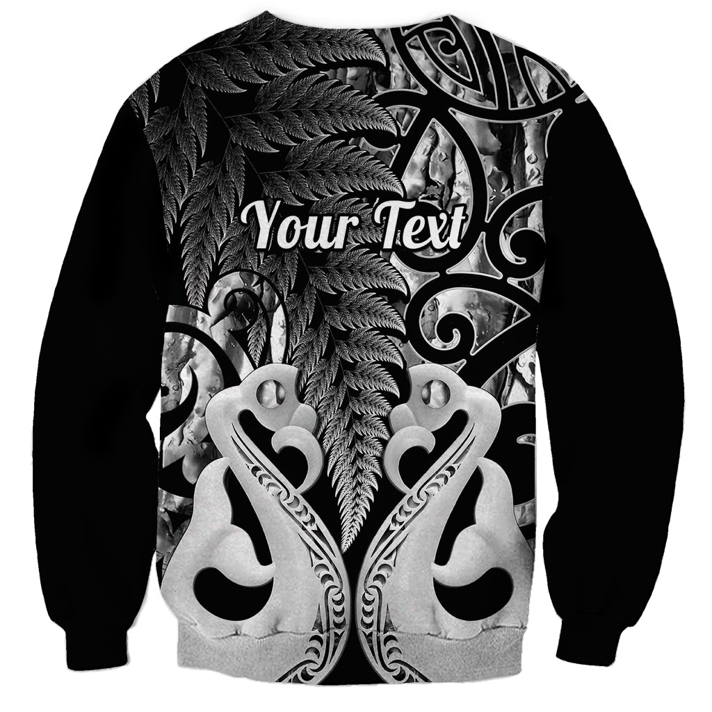 Personalised New Zealand Sweatshirt Te Manaia Mangopare Maori And Fern Black Style LT14 - Polynesian Pride