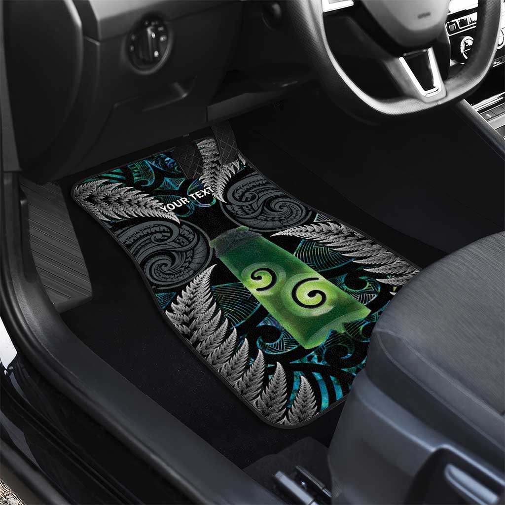Personalised New Zealand Toki Car Mats Silver Fern Mix Aotearoa Maori Pattern