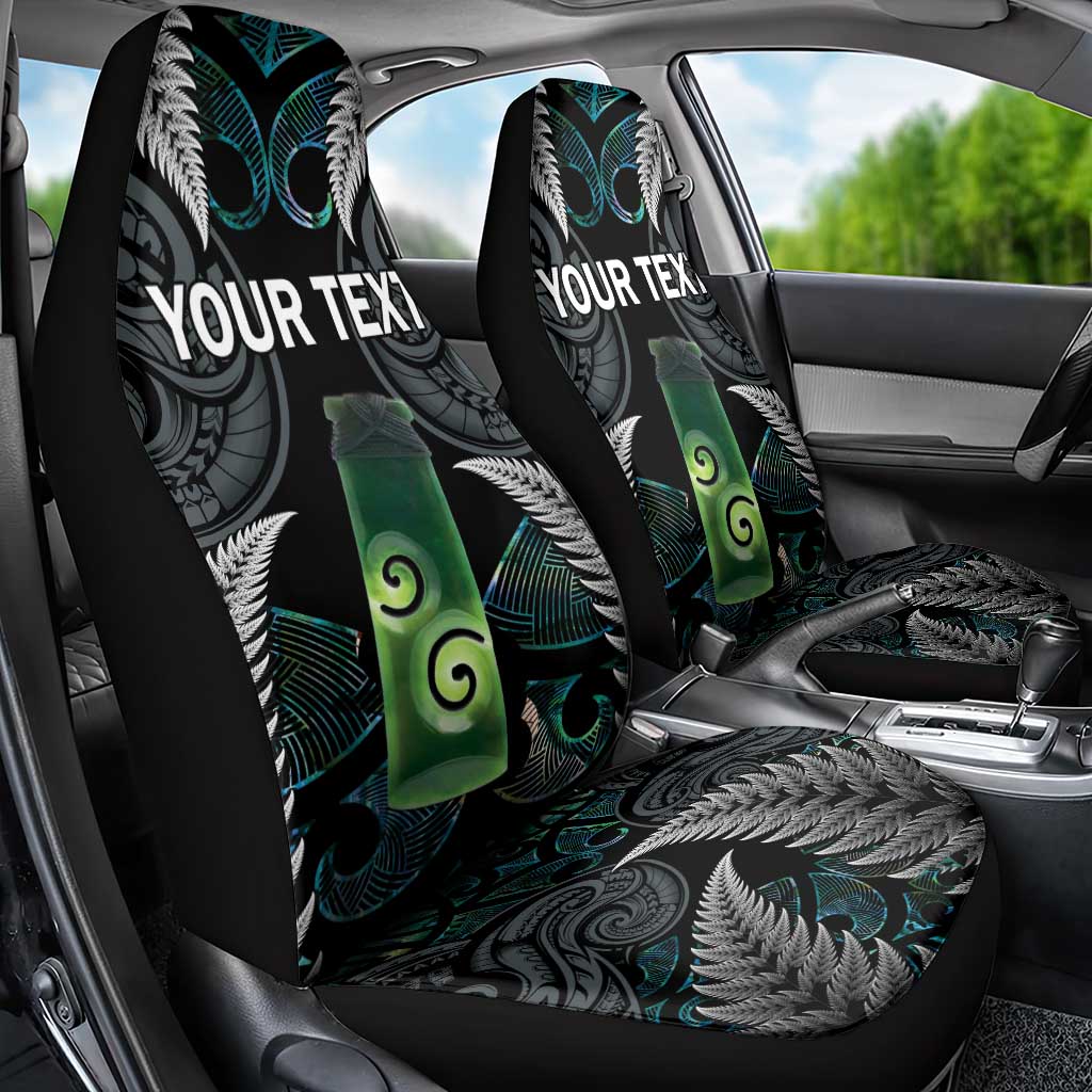 Personalised New Zealand Toki Car Seat Cover Silver Fern Mix Aotearoa Maori Pattern LT14 - Polynesian Pride