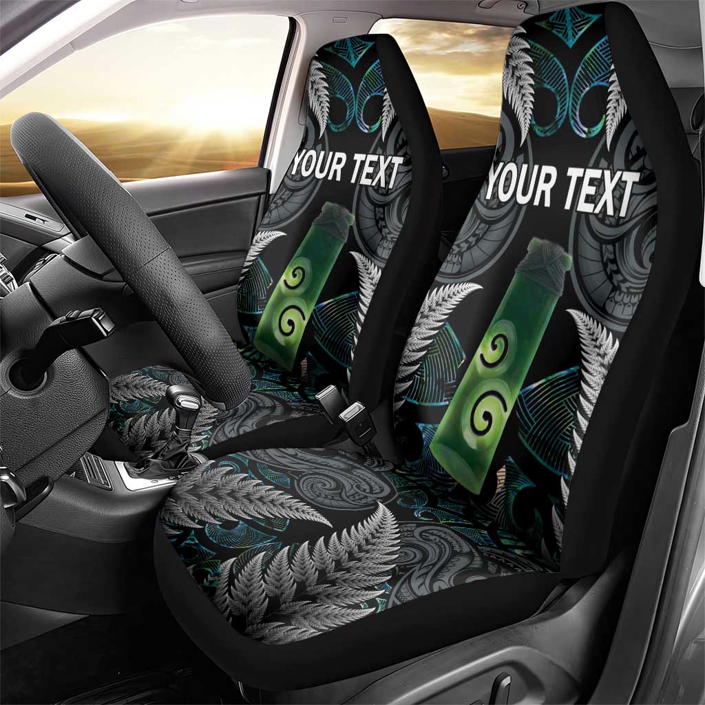 Personalised New Zealand Toki Car Seat Cover Silver Fern Mix Aotearoa Maori Pattern LT14 - Polynesian Pride